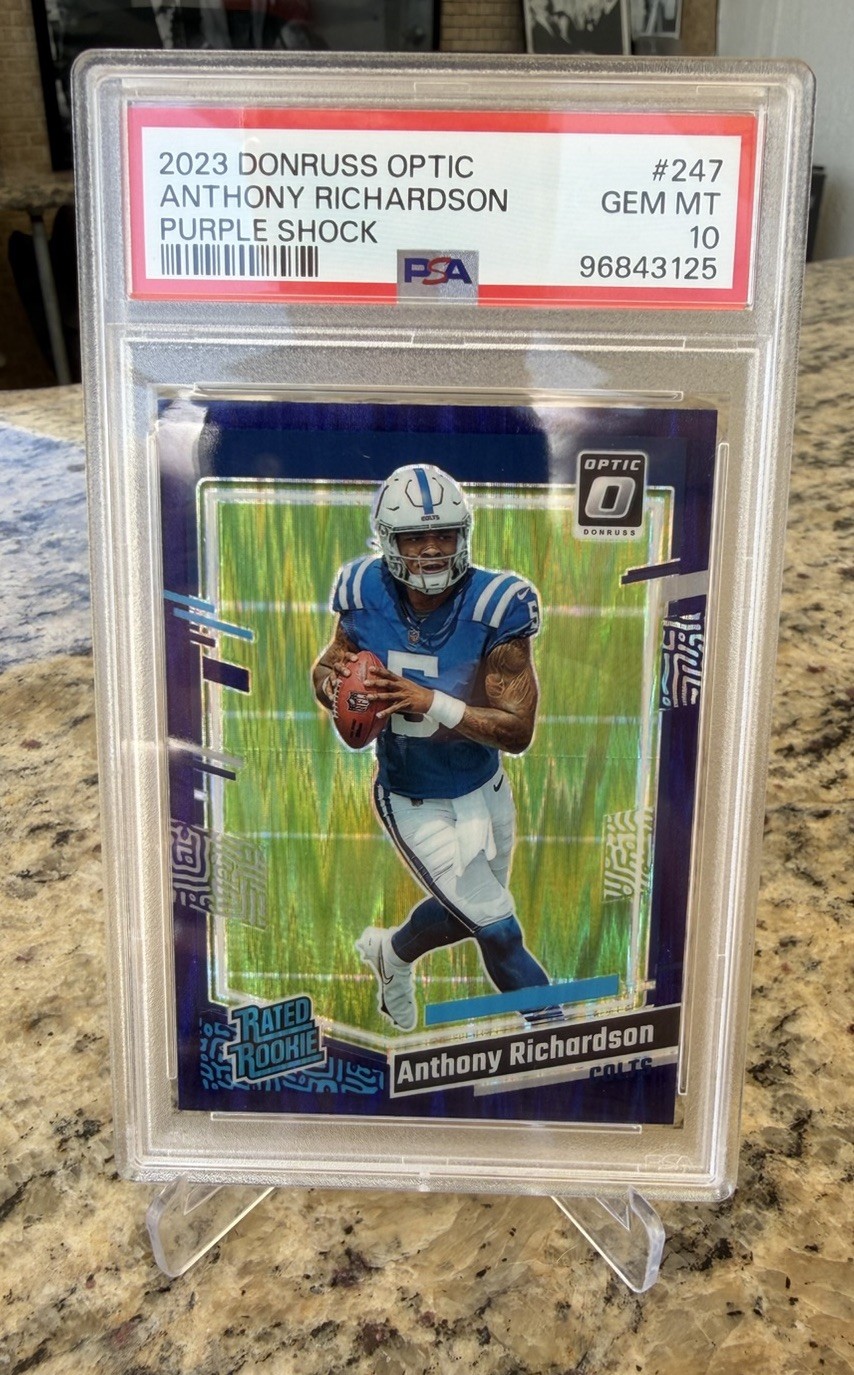 Anthony Richardson Panini Donruss Optic #247 Purple Shock