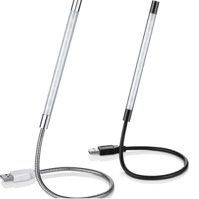 Weewooday USB LED Leselampen 2 Stück Schwanenhals Dimmbare Tastaturbele