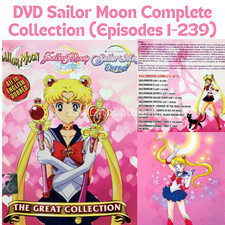 DVD Anime Sailor Moon Complete Collection Episodes 1-239 5 Movies Eng Dub