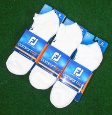 New in Packaging Lot of 3 FootJoy White ComfortSof Men's Low Cut Socks
