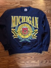 Vintage University Of Michigan Wolverines 90 s Crewneck Sweatshirt Size Large