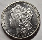 1886 S MORGAN SILVER DOLLAR COIN SILVER UNCIRCULATED FULL GLOSS