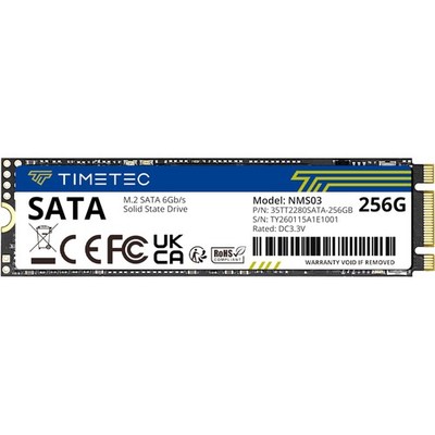 Timetec 256GB SSD 3D NAND SATA III 6Gb/s M.2 2280 NGFF 128TBW Read Speed Up t...