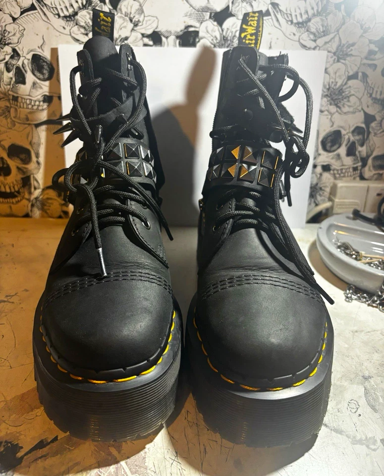 Dr. Martens Sinclair Black Patent Leather Chunky Platform Boots UK 7, photo 1 of 5