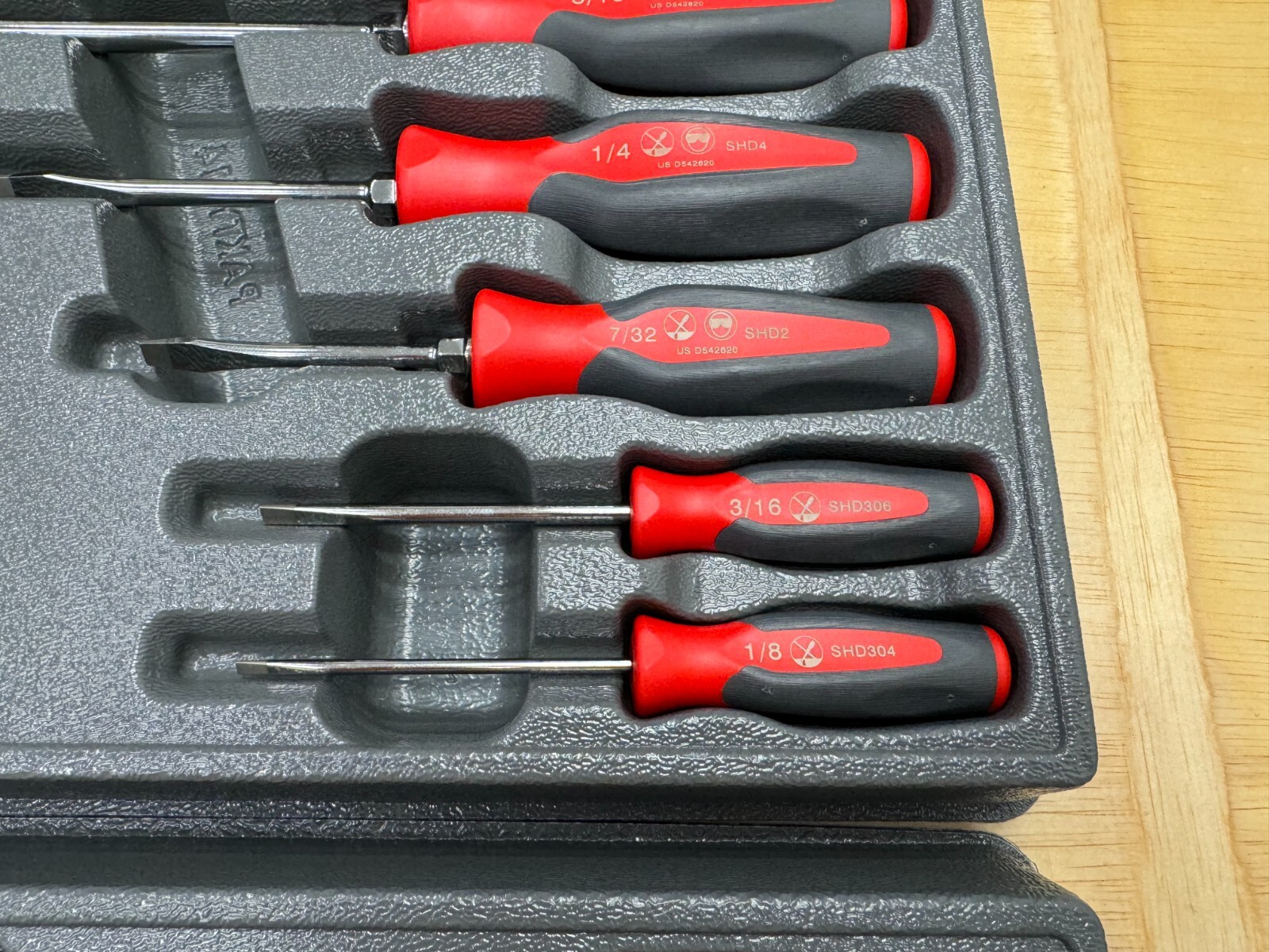 Snapon Tools USA NEW 10pc RED HARD Grip Phillips & Flat Head