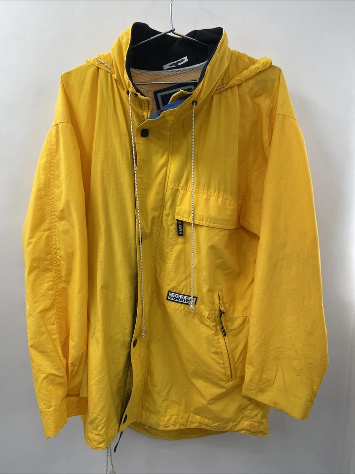 Chaqueta cortavientos Sperry Top Sider para hombre talla M malla ventilación abrigo cordón cremallera Foto 2 de 4