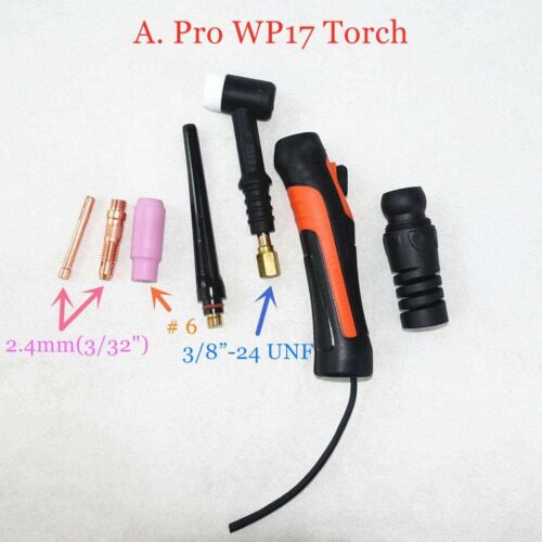 TIG Torch 150A GTAW Tungsten Welding Gun Professional Argon Air Cooled Valve Kit - Picture 3 of 12