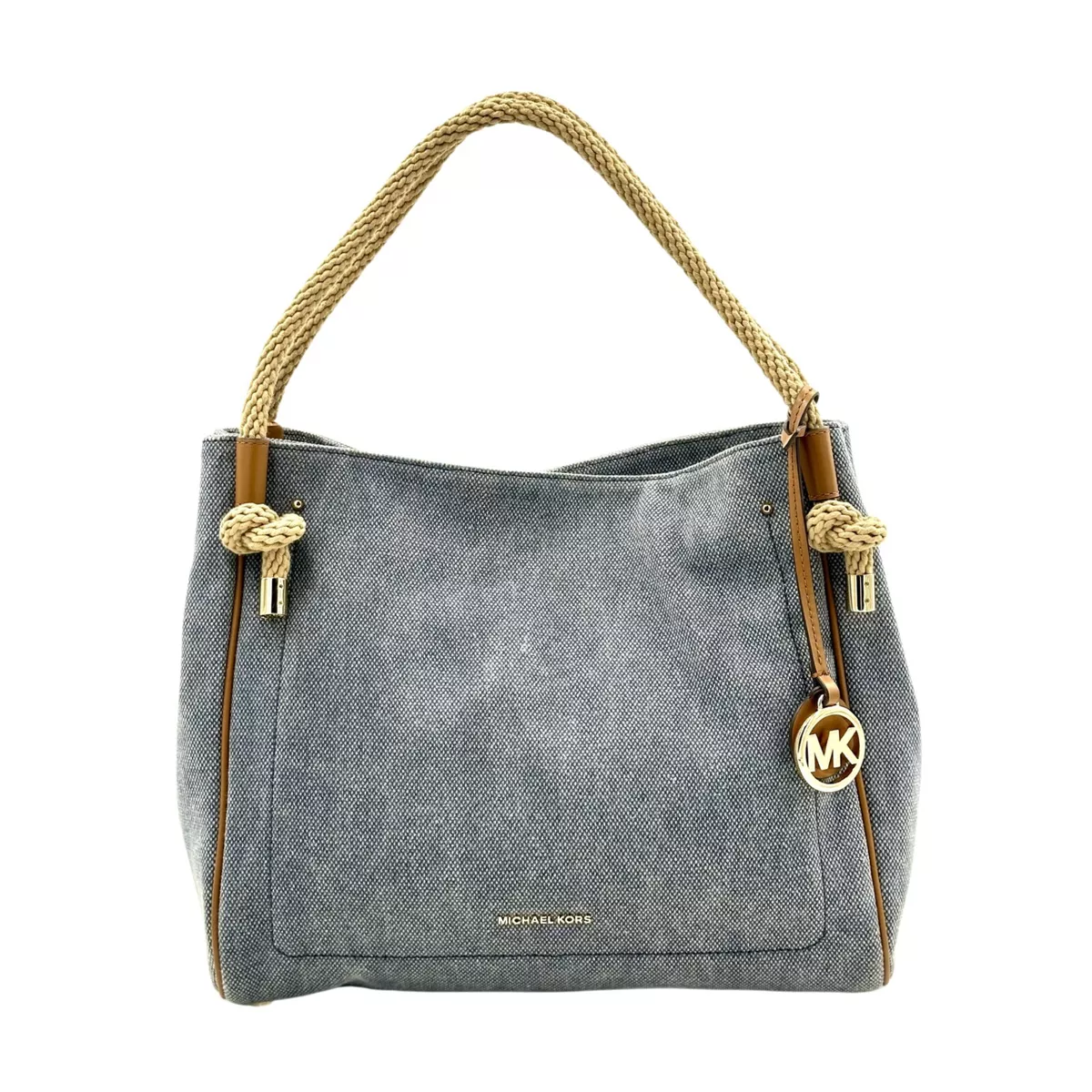 Michael kors isla large 2025 canvas satchel