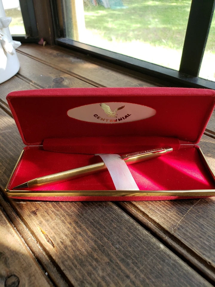 Lápiz Mecánico Centenario Vintage Tono Dorado Caja Roja Foto 4 de 4