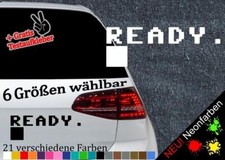 Ready. Aufkleber -6 Größen 21 Farben- Commo...