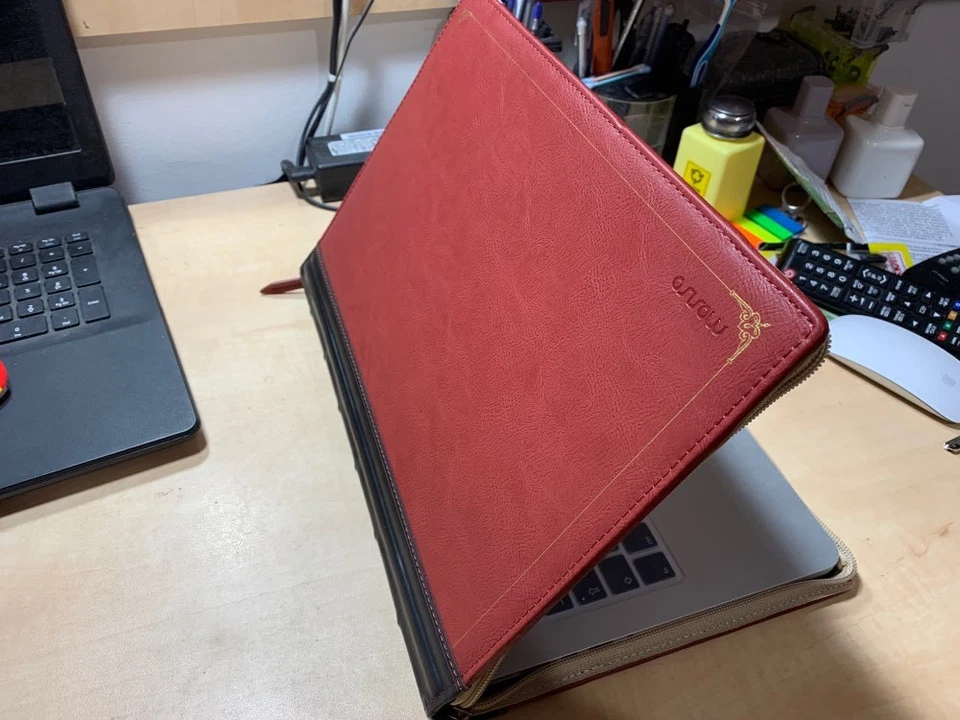 Funda Mosiso Vintage Libro Cremallera para Macbook Air 13 Pro 13 15 Retina 2019 Foto 3 de 4