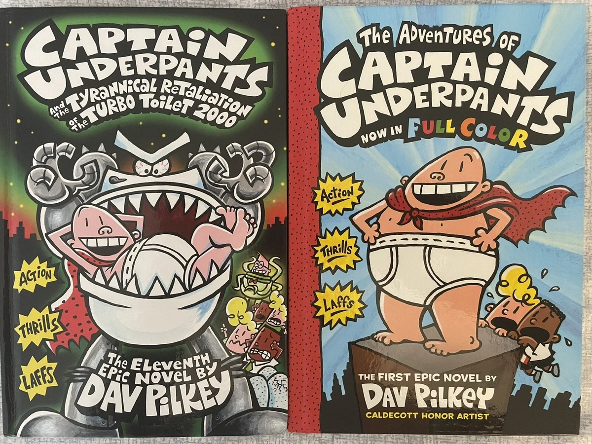 Captain Underpants 2 Book Set By Dav Pilkey Books 1 11