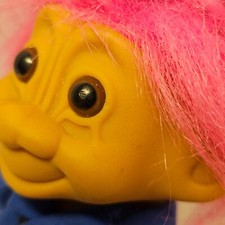 Vintage RUSS TROLL Police Officer Sheriff Doll with Hat Pink Hair