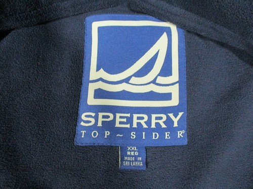 Sperry Jacket Mens XXL Parka Green Hooded Fleece Lined Full Zip Top Sider EUC - Picture 5 of 10