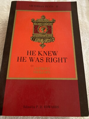 He Knew He Was Right Anthony Trollope Paperback 1974