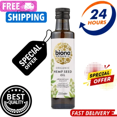 Biona Organic Hemp Seed Oil 250ml - Cold-pressed & Unrefined - Source of...