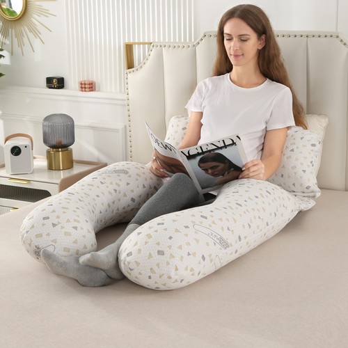 BeytBuy Pregnancy Pillows - 55 Inch U Shaped Full Body Pillow w/ CoolMax Cover - Picture 27 of 37
