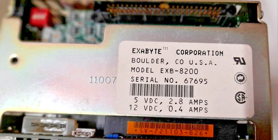 EXABYTE EXB-8200 2GB 8MM SCSI Internal backup tape, black or white - Image 4 of 4