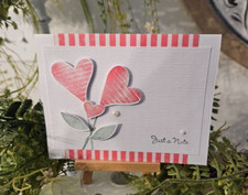 STAMPIN UP CARD KIT - HEART JUST A NOTE MAKES 4 26.43