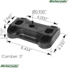 MFL46161 U Bolt Bottom Plate Freightliner 1614016001 - LH FAS II