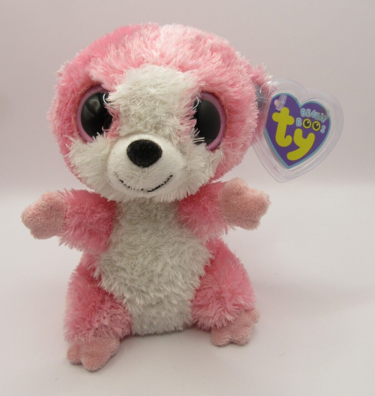 TY BEANIE BABY BOOS - BUBBLEGUM - PINK LEMUR BUSHBABY - 360079 - MINT CONDITION