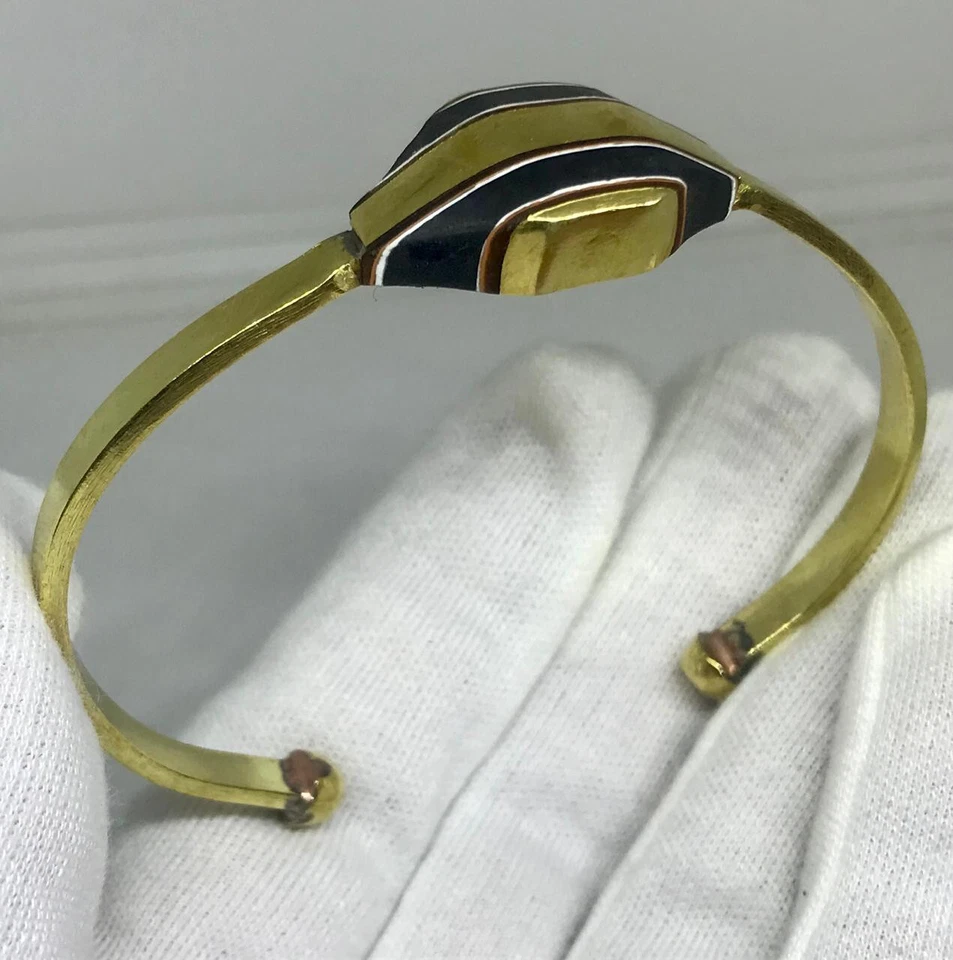 Винтажный латунный мужской браслет в стиле туарегов ювелирные изделия минималистская манжета Sahara Top Rif - Изображение 3 из 4