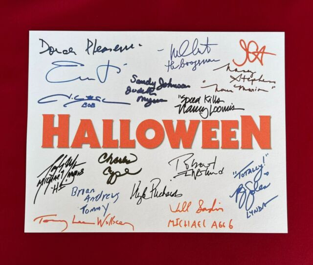 Halloween Title Card Cast-Signed- 8.5 x 11- Autograph Reprints - Michael Myers