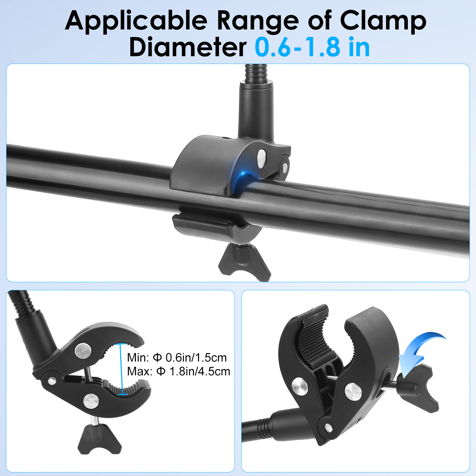 Magnetic Phone Holder for iPhone Samsung 360° Adjustable Bikes Strollers Mount