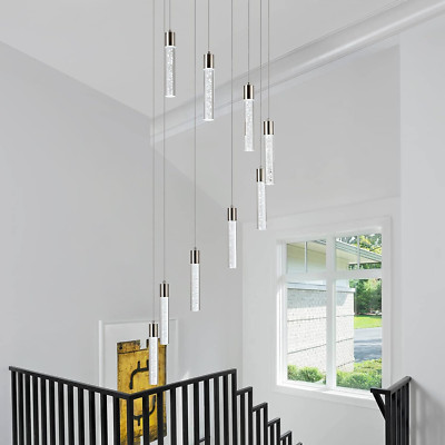 Modern Dimmable Raindrop Chandelier for Kitchen Island & Living Room 9 Lights