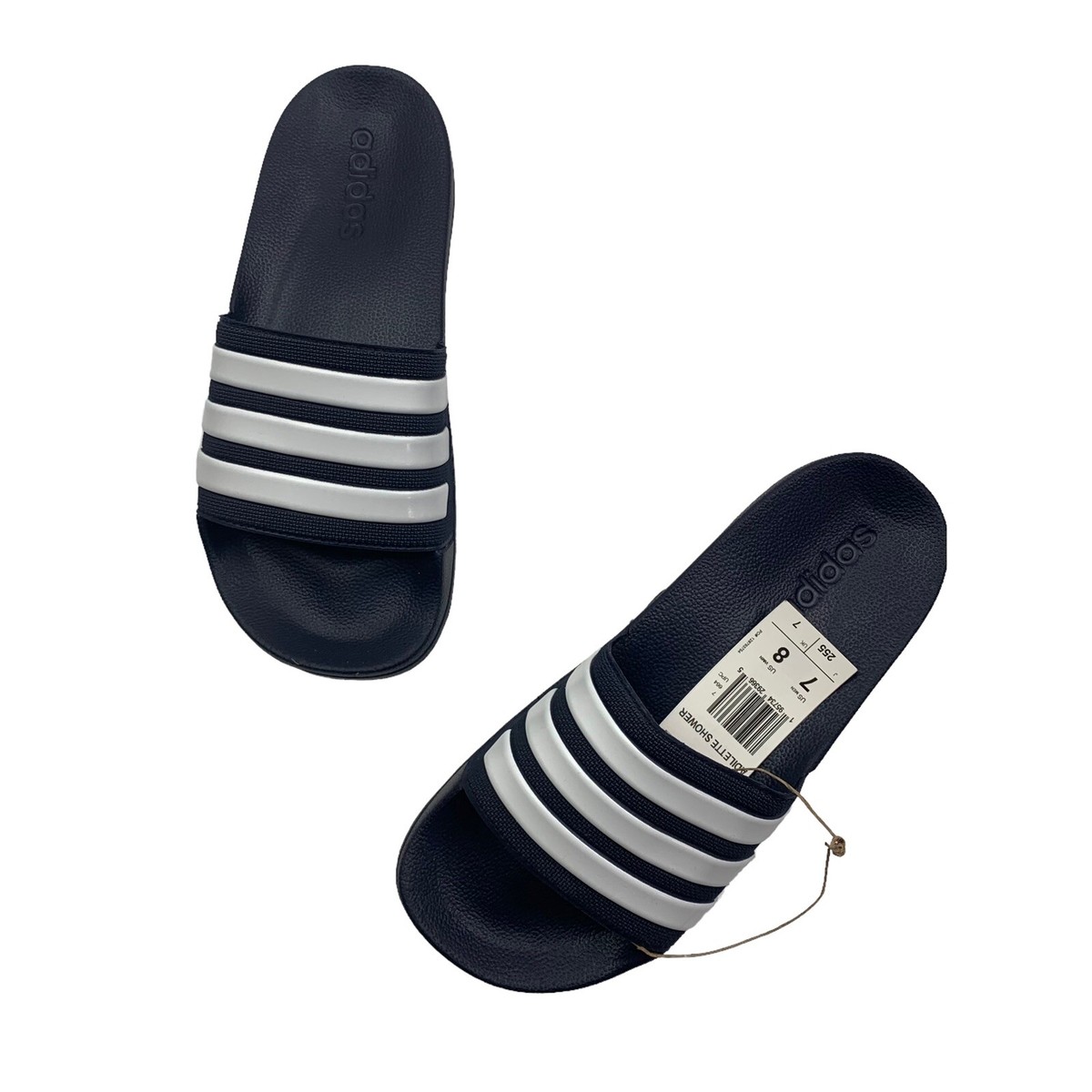 Adidas Mens Adilette Shower Locker Slide Water Sandal Navy