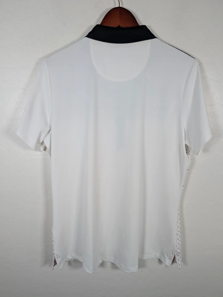 Camisa Callaway Top Para Mujer Grande Azul Blanco Opti-Dri Manga Corta 1/2 Abotonada Foto 2 de 4