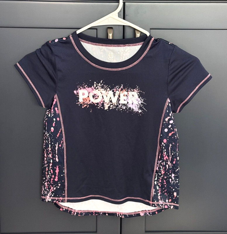 ID Ideology Girls Power Paint Splat Shirt - Size 6X - New without tags