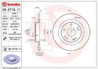 2X Brembo 08.D718.11 Bremsscheibe FüR Honda
