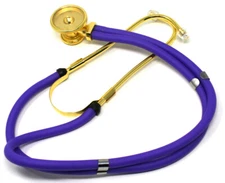 Sprague Rappaport Stethoscope Purple Dual Head Adult Premium Gold Plated