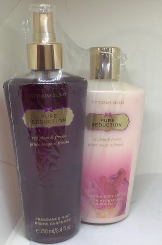 VICTORIA SECRET RED PLUM FREESIA PURE SEDUCTION MIST & HYDRATING LOTION SEALED - Picture 2 of 4