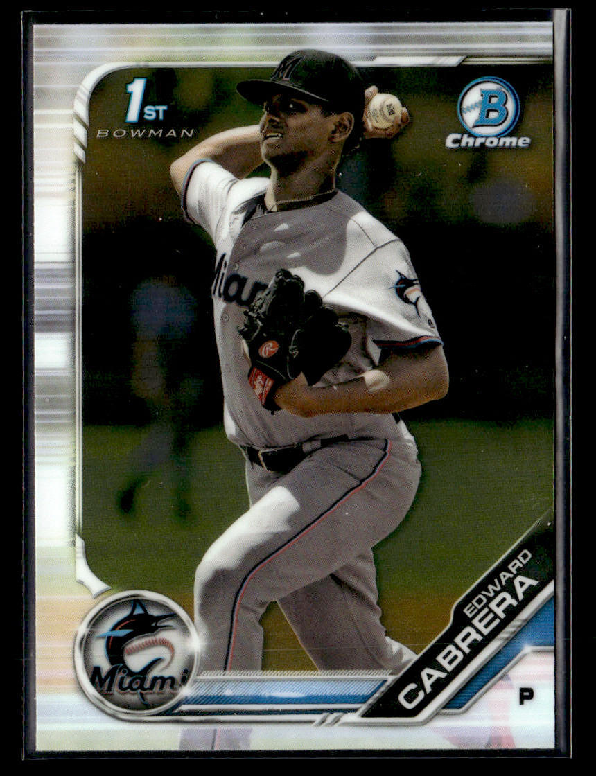 2019 Bowman #BCP-114 Edward Cabrera Chrome Prospects Card Miami Marlins