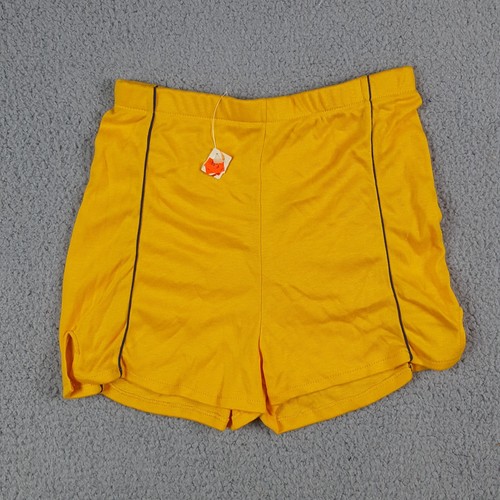 Vintage 80s Athletic Gym Boys Size M USA Sports Stretch Waist Running Shorts
