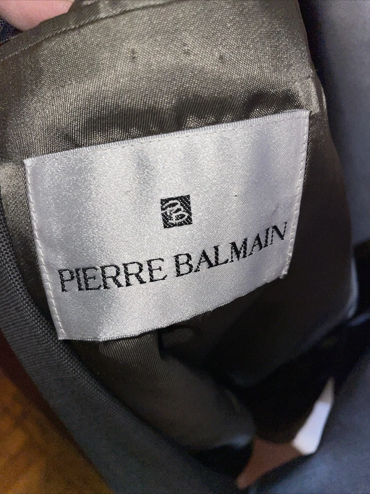 Blazer Vestido Pierre Balmain Para Hombre Talla 42L Gris Negocios Formal Ciudad Foto 2 de 4