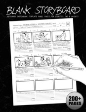 Blank Storyboard: Notebook Sketchbook Template Panel Pages for Storytelling & La