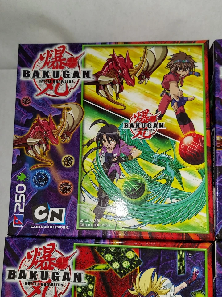 Rompecabezas Bakugan Battle Brawlers sellado de fábrica 250 piezas nuevo 2008 juego de 4  Foto 4 de 4