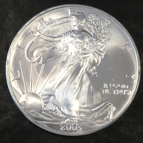 2003 Uncirculated American Silver Eagle US Mint Issue 1oz Pure Silver #o591