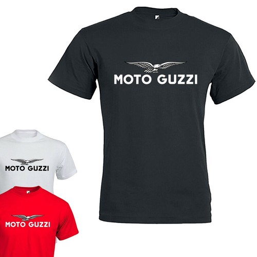 T-shirt Moto Guzzi - Motos Européennes, Course Sur Route, Coupe Régulière, Neuf Avec étiquettes