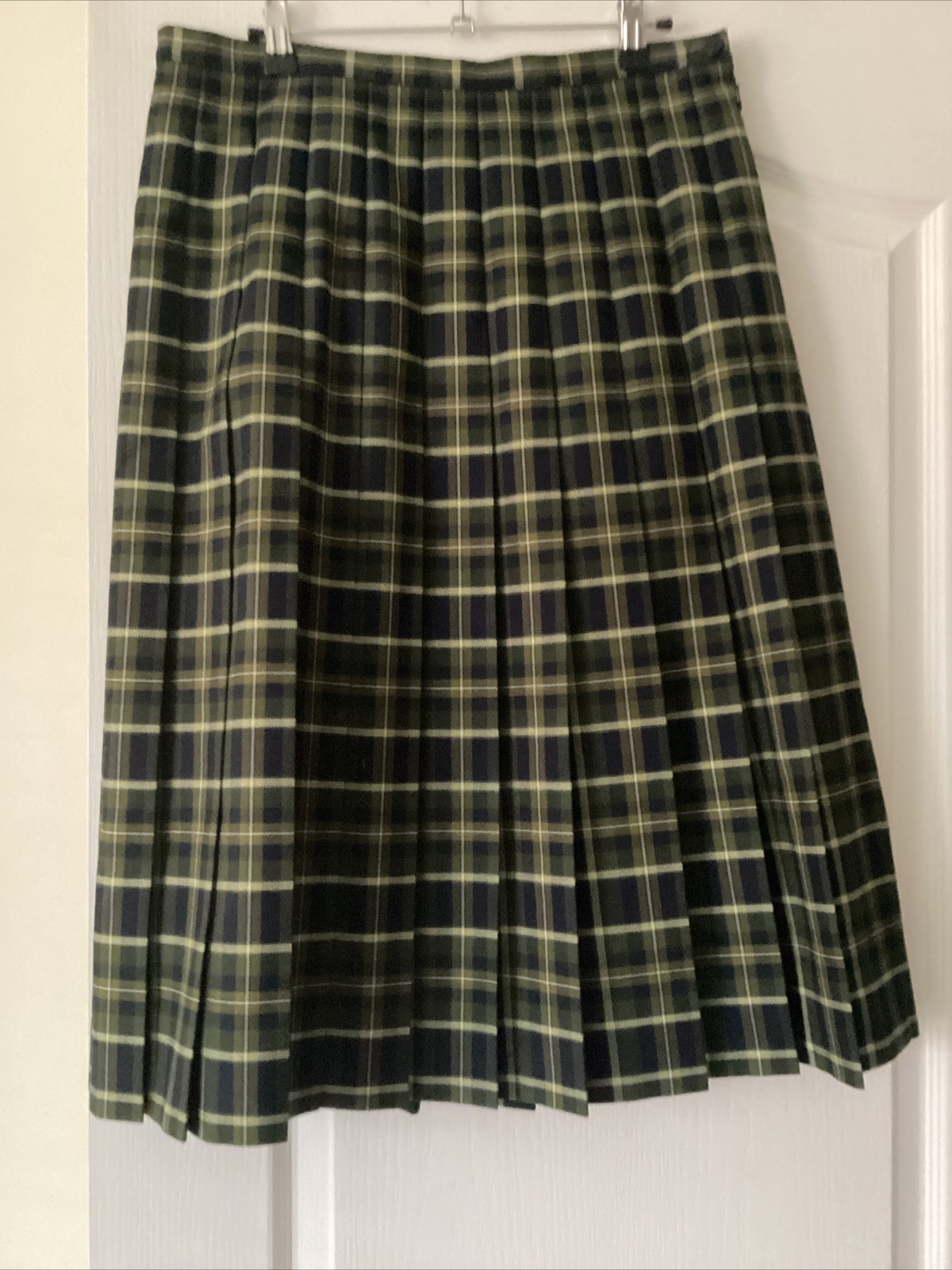 VINTAGE Eastex Green Tartan Pleated Skirt Kilt Size 16 BNWOT eBay