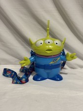 Disney Parks Pixar Toy Story 4 Little Green Men Alien Sipper Cup w/Straw Lanyard