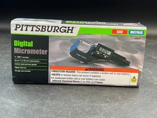 Pittsburgh Digital SAE/METRIC Micrometer w/Case (+/- 0.0001 in.) #63647 NEW
