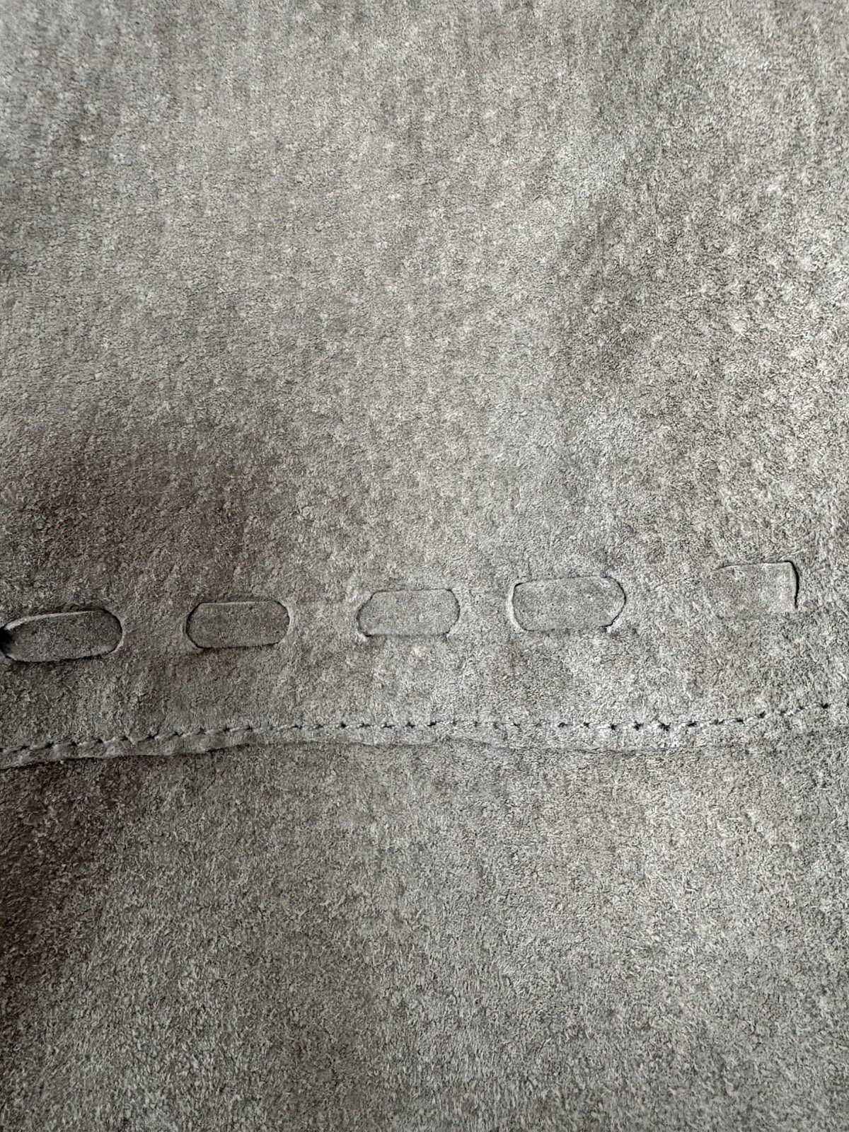 Suede Leather Jacket Button Front Dark Green 4 Fr… - image 3