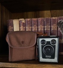 Vintage Kodak Brownie Six-20 Camera Model C with Original Case