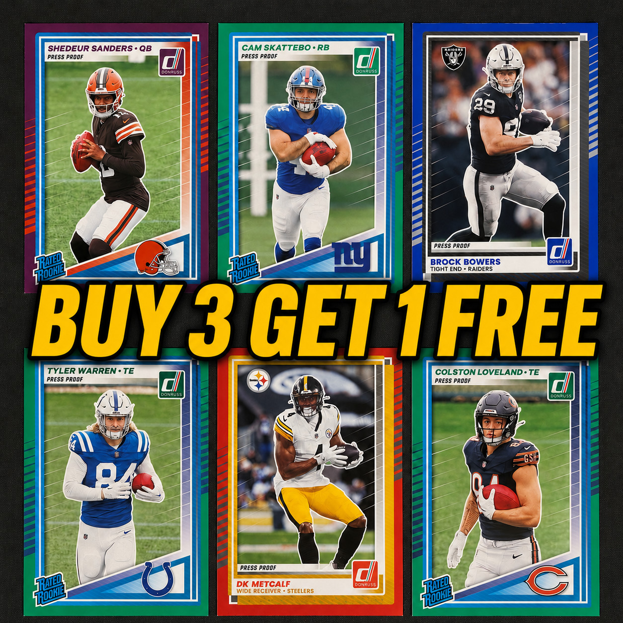 2025 Panini Donruss Football Press Proofs #1-400 You Pick & Complete Your Set