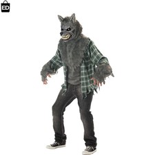 Full Moon Adult Werewolf Costume - Includes Ani-Motion Mask  Faux Fur Shirt