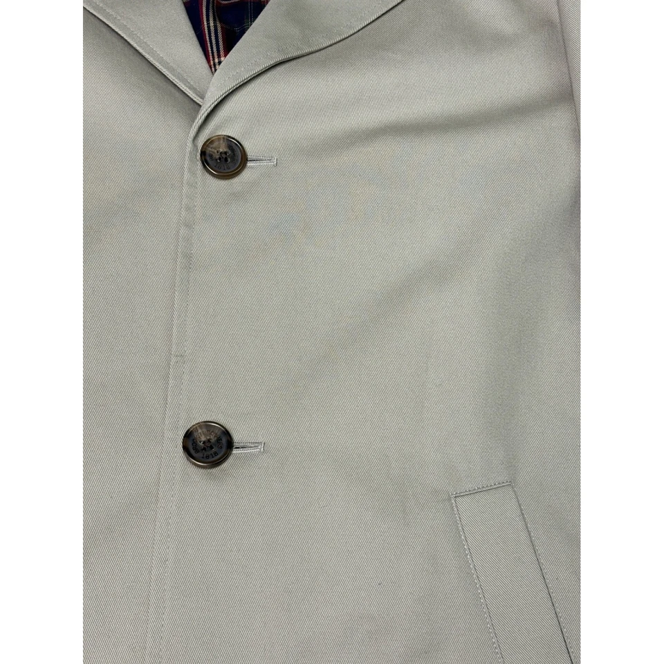 Gabardina clásica beige forrada a cuadros talla L Brooks Brothers para hombre nueva con etiquetas Foto 2 de 4